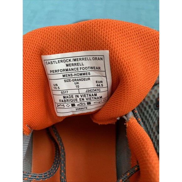 MERRELL MEN'S RAPIDBOW ORANGE MESH TRAIL HIKING SHOES Castle Rock 10.5 M - Picture 8 of 12